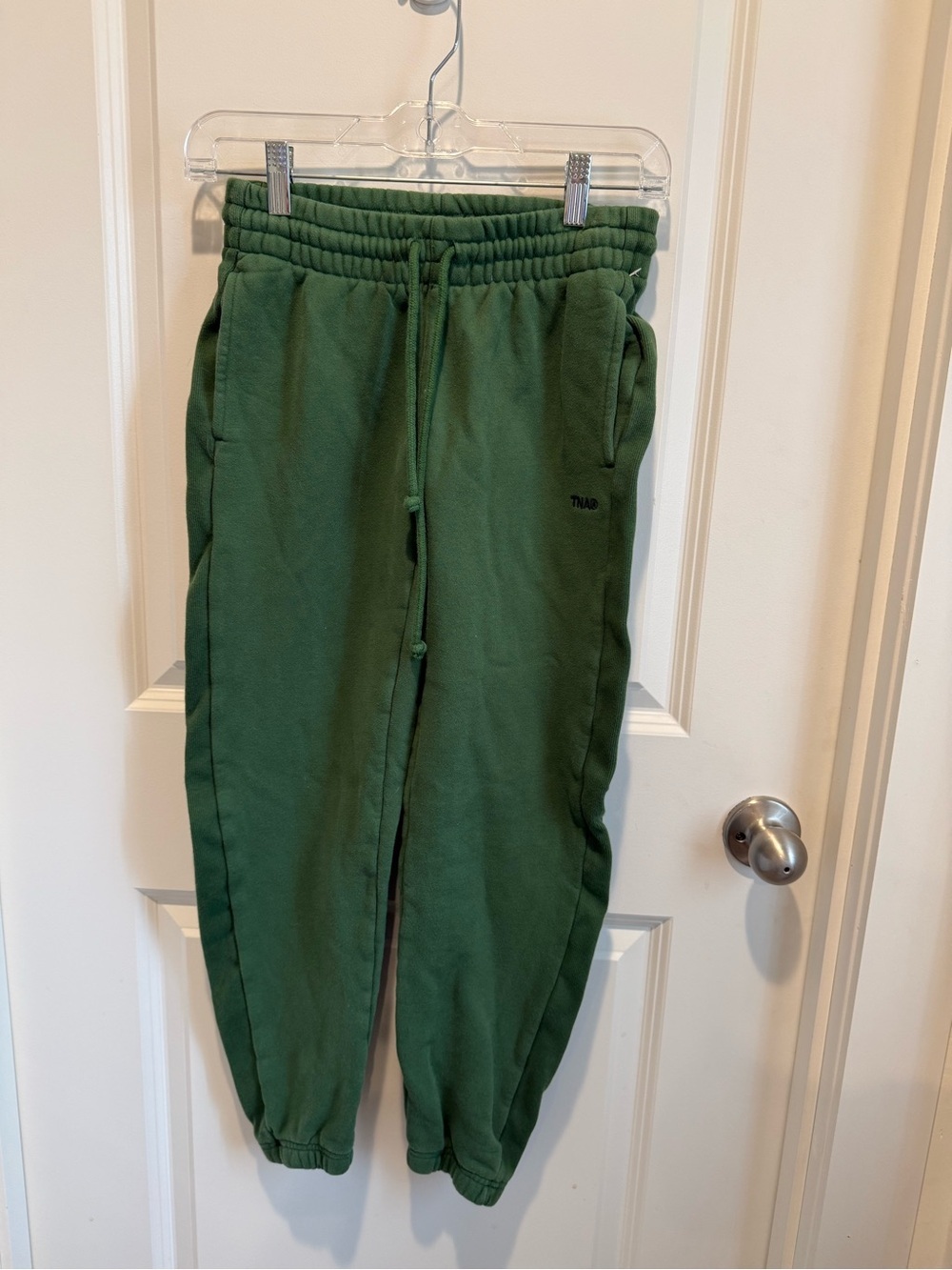 TNA Aritzia Cozy Fleece Boyfriend Fit Jogger Sweatpants Green XXS
